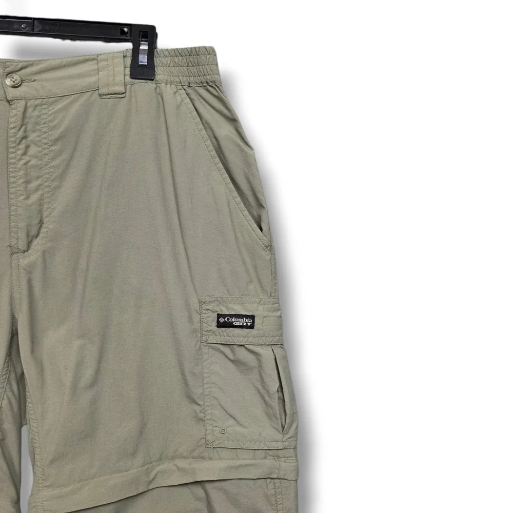 Columbia Challenger Utility‎ Convertible Pants Mens Medium Green Ripstop GRT